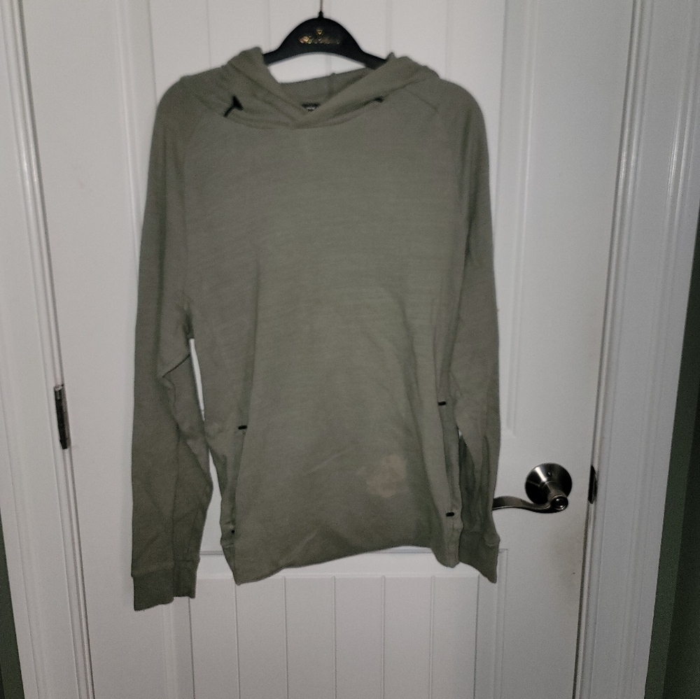 Tek Gear Olive Green Hooded Sweatshirt Mens Medium